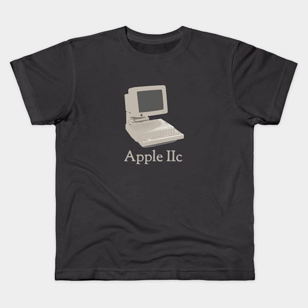 Apple IIc Kids T-Shirt by Hoydens R Us